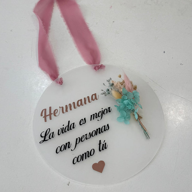 Placa hermana flores