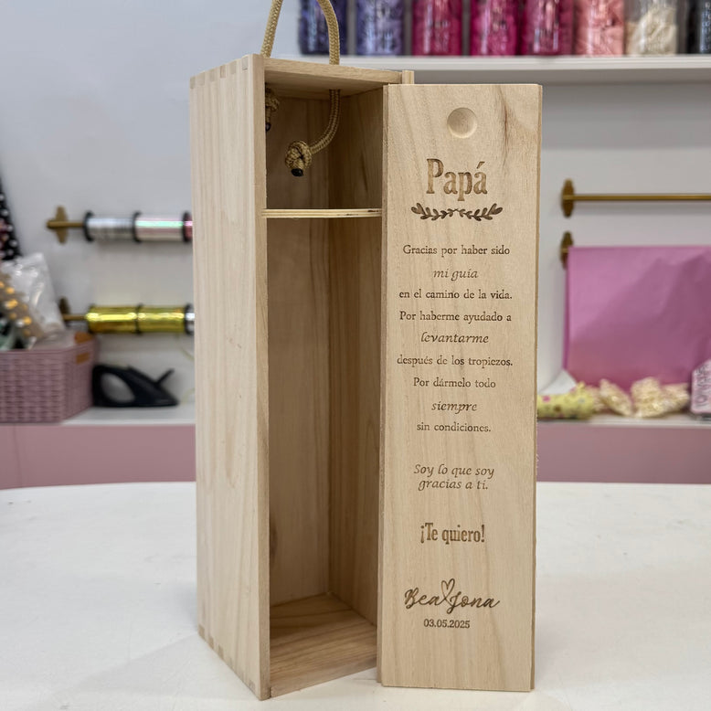 Caja vino personalizada