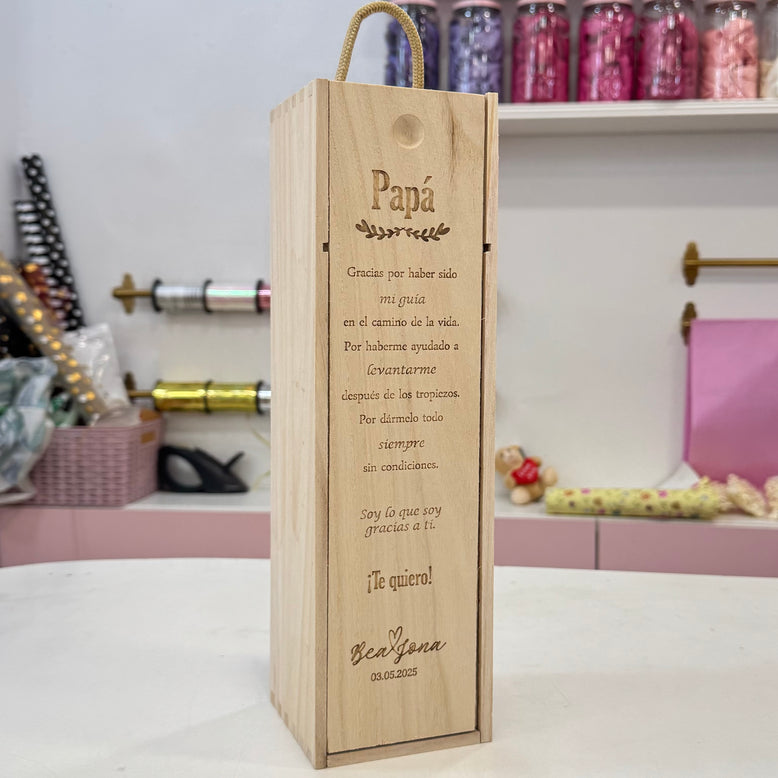 Caja vino personalizada