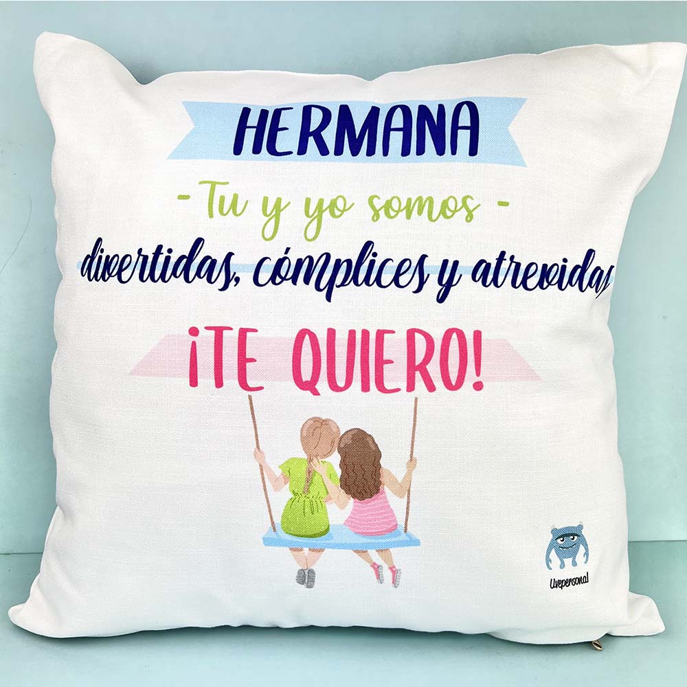Cojín Hermana tu y yo somos divertidas