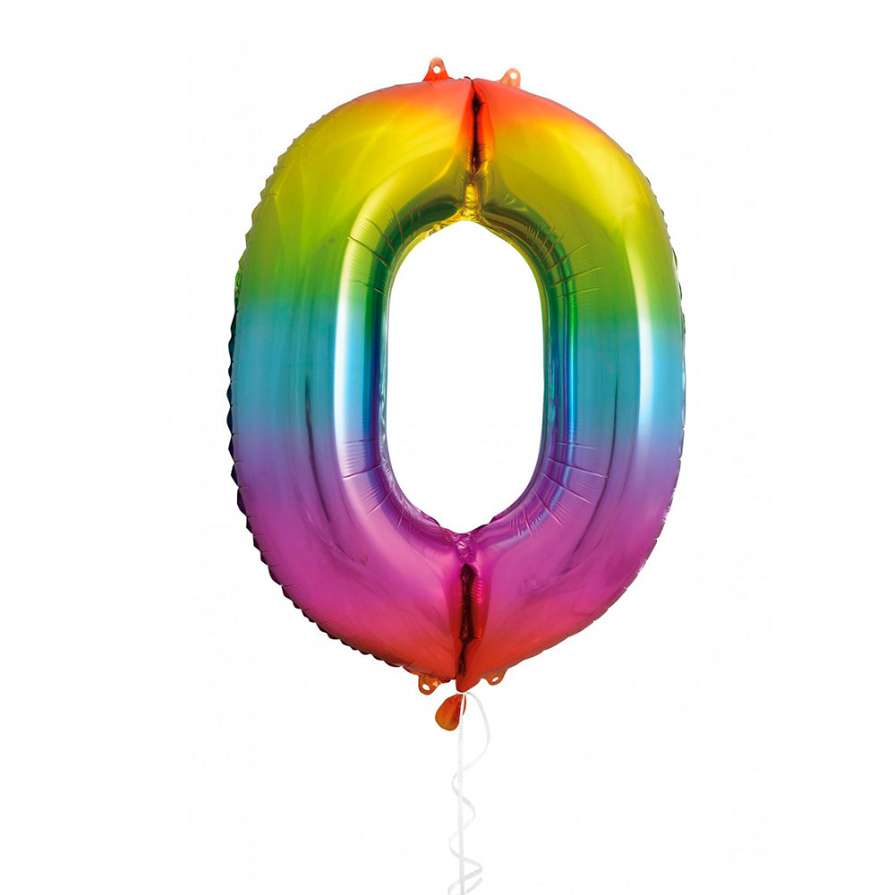Globo Número 0 multicolor
