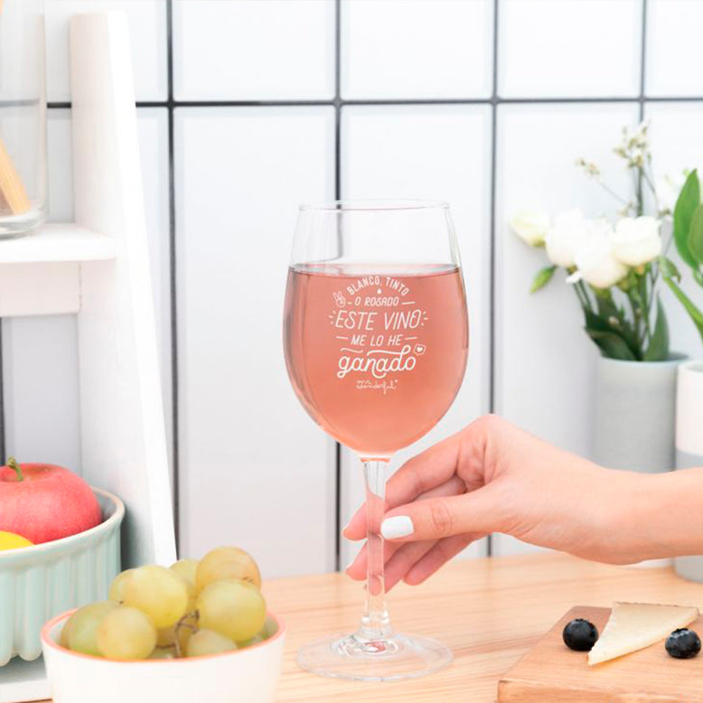 Copa vino Blanco, tinto o rosado este vino me lo he ganado