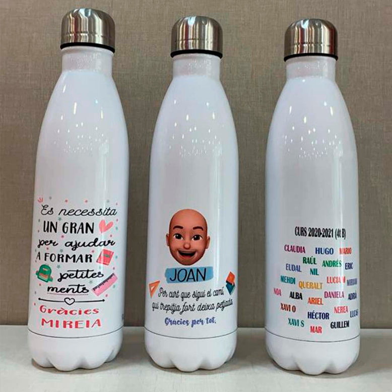 Botella agua personalizada Profe